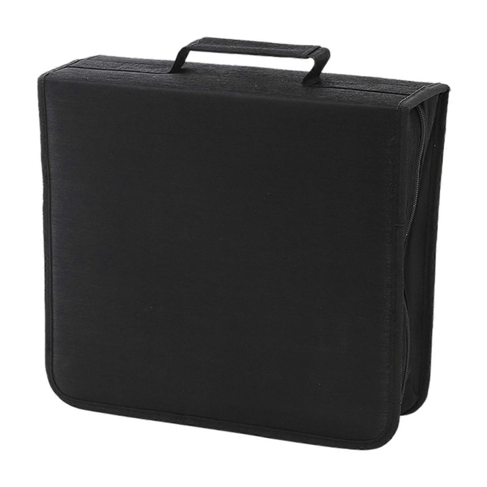 Large Capacity CD DVD Storage Case 256/384 Disc Wallet Organizer Book Dustproof Durable Black