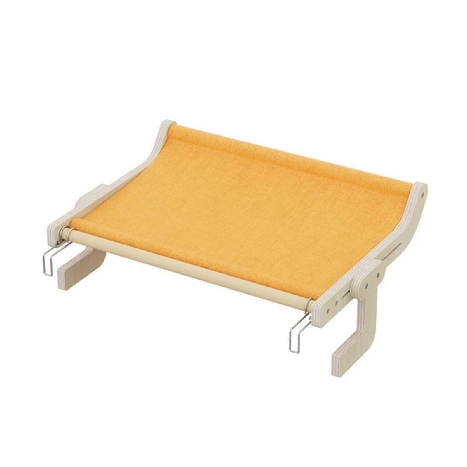 Cat Window Hammock Space Saving Design Soft Resting Spot for Cats Pure Orange Hanging Cat Bed