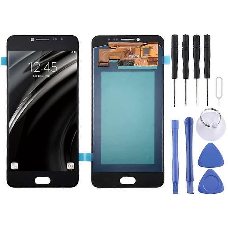 Screen Replacement OLED Display with Digitizer Full Assembly Black for Samsung Galaxy C7