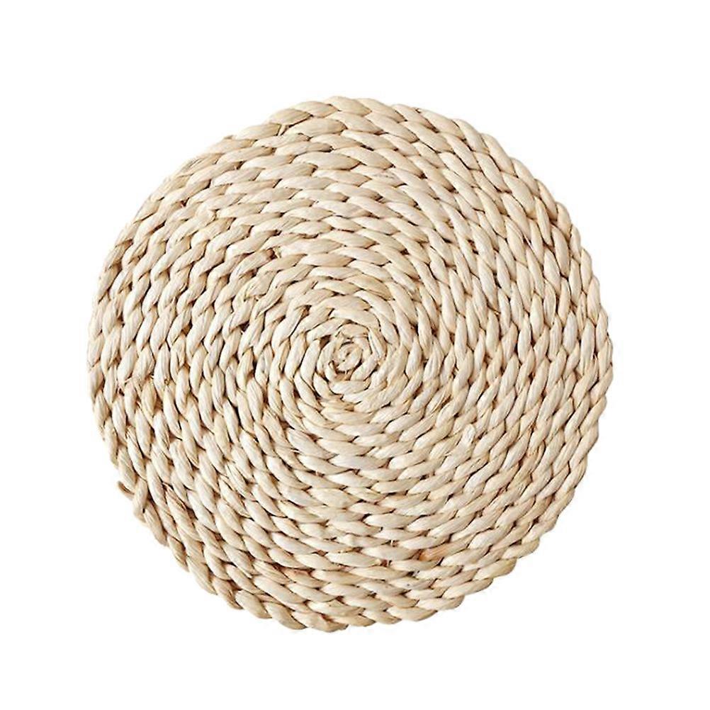 Protective Straw Placemat Thick Placemat for Dish Protection Beige