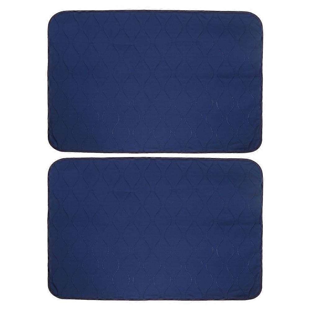 Anti Slip Urinary Pads Reusable Changing Pads for Elderly 2Pcs Dark Blue