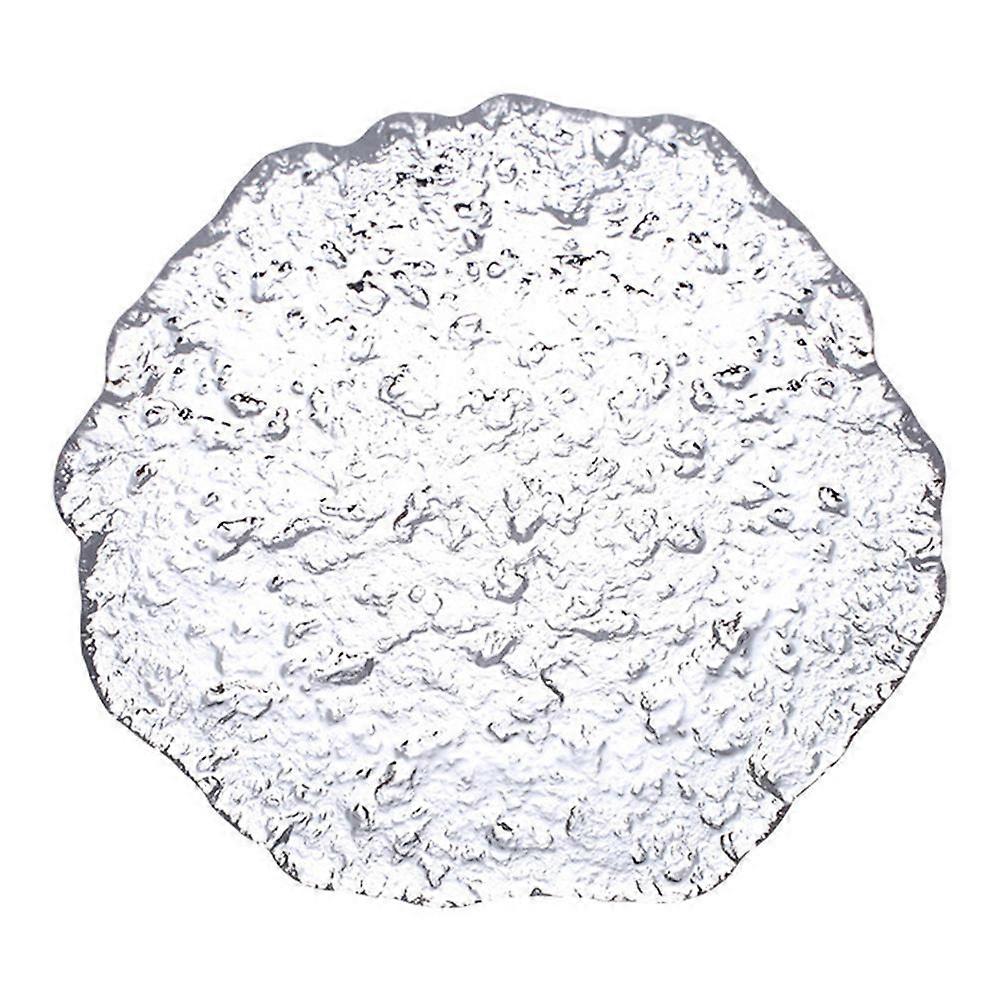 Glass Salad Plate Creative Food Serving Plate for Dining Using 1Pcs Transparent