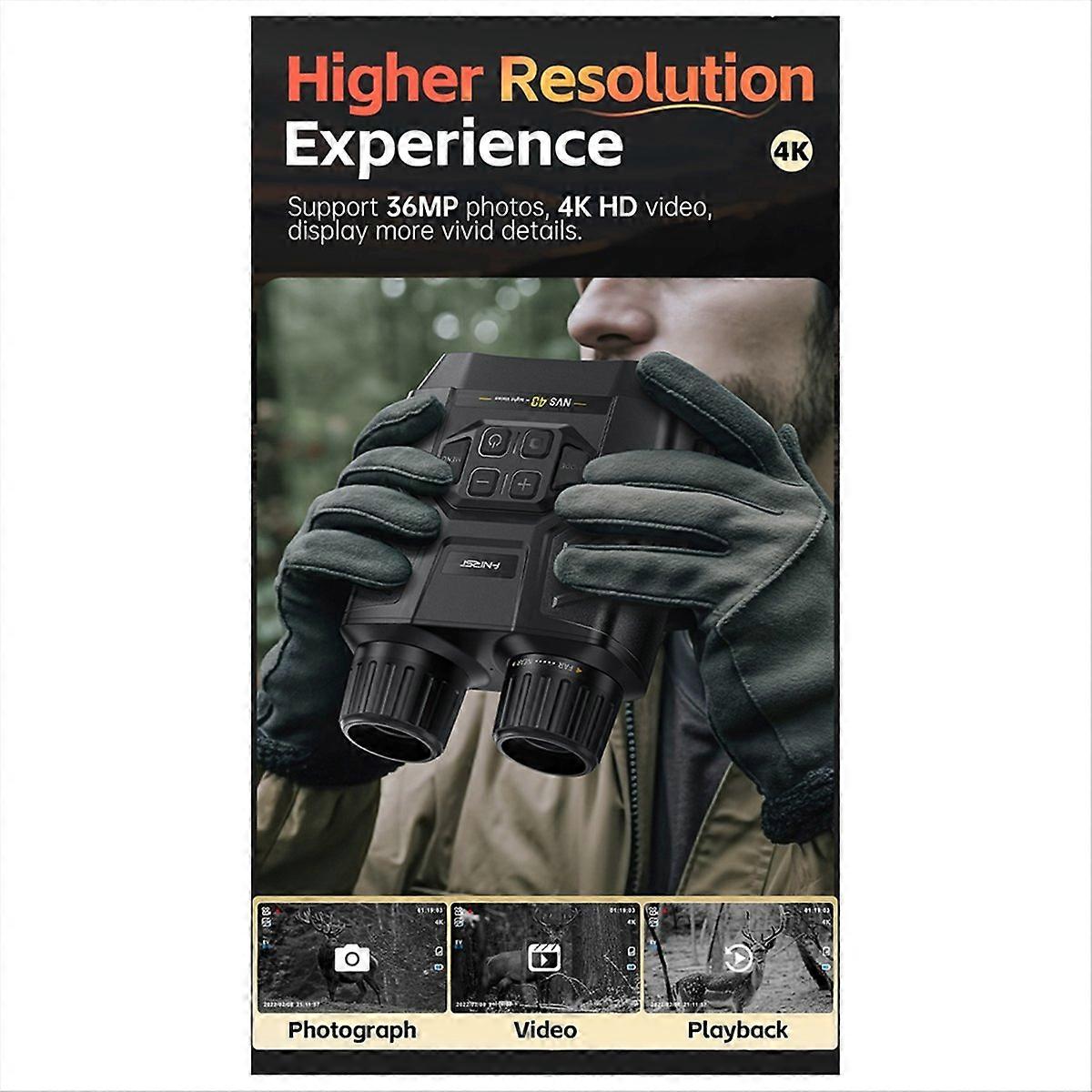  -40 Telescope 4K HD Binoculars Night Vision Goggles