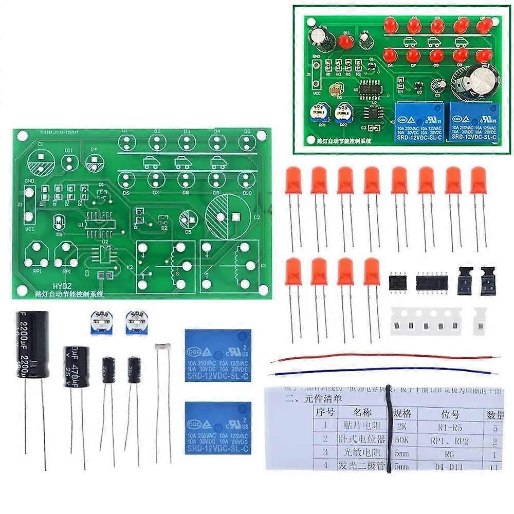 Automatic Street Light Control System DIY Kit with Smart Light Sensor and Adjustable Timing