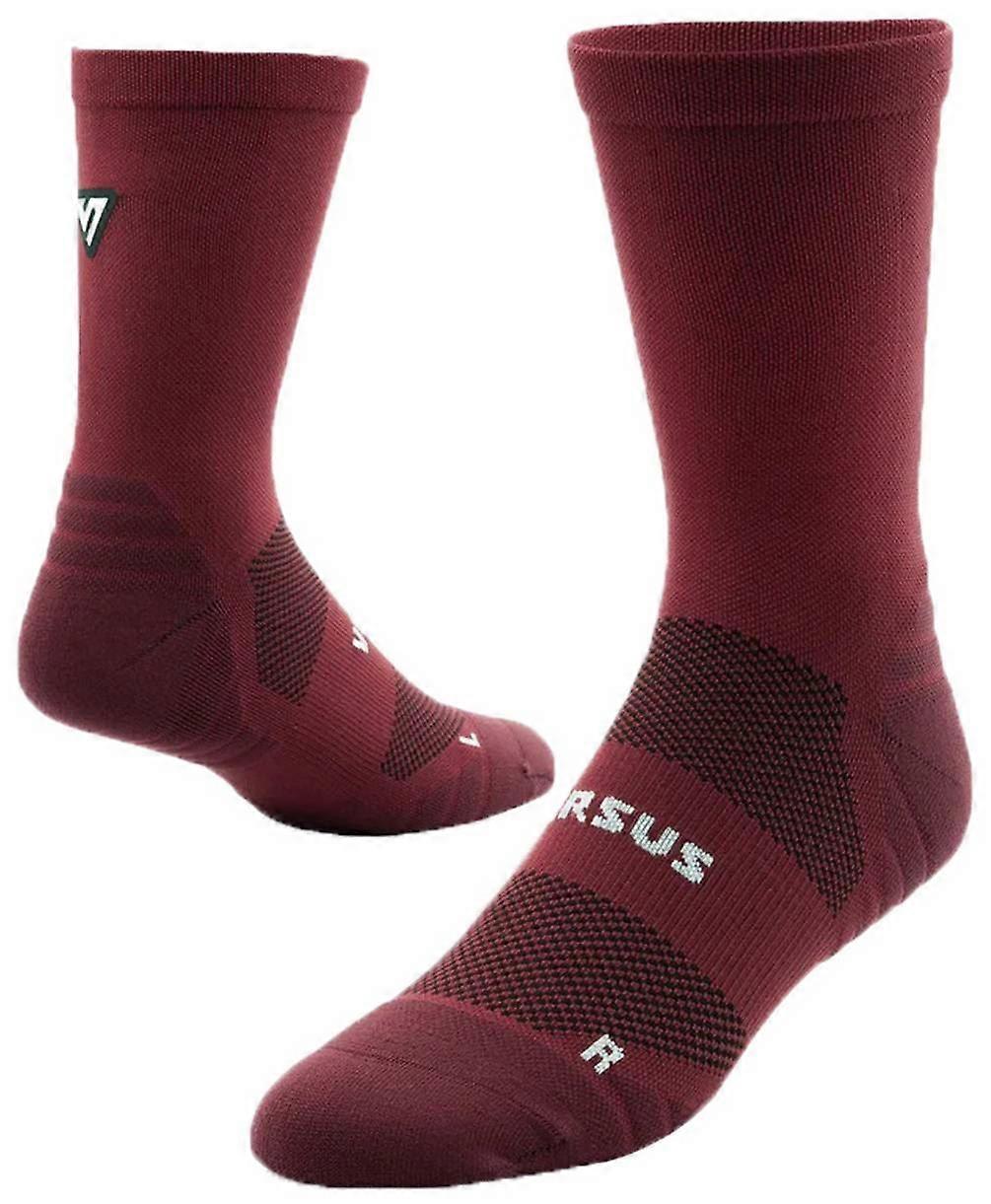 Versus Classic Active Crew Tab Socks - Maroon Red
