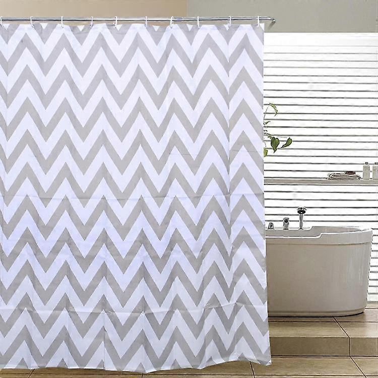 Polyester Geometric Pattern Waterproof Bathroom Partition