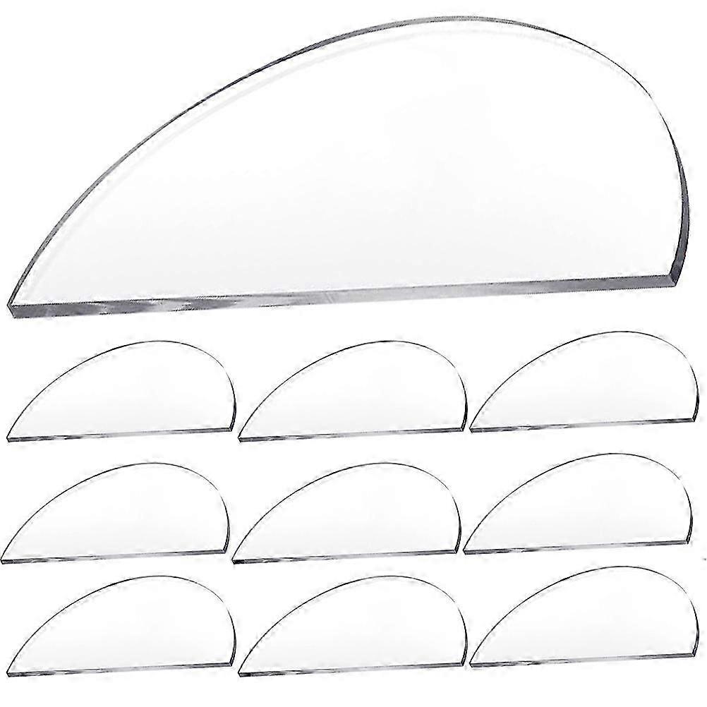 10Pcs Blank Writable Semicircle Clear Acrylic DIY Dining Table Place Cards