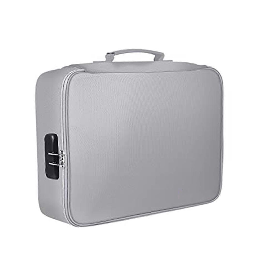 Fireproof Document Bag with Lock,Zipper Code Lock Fireproof Bag, Suitable for Passports, Cash, Valu
