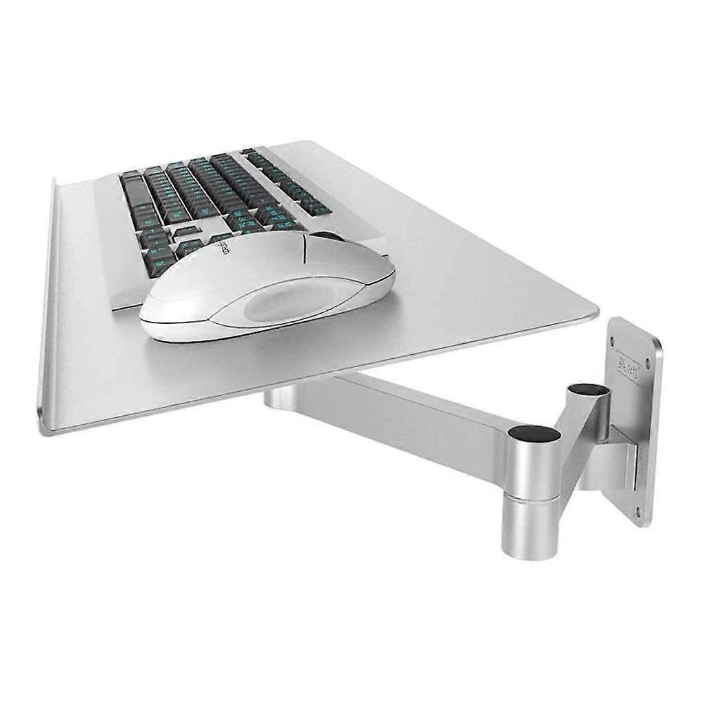 Adjustable Wall-Mounted Keyboard Tray with Extendable Arm, 360° Rotation, Space-Saving