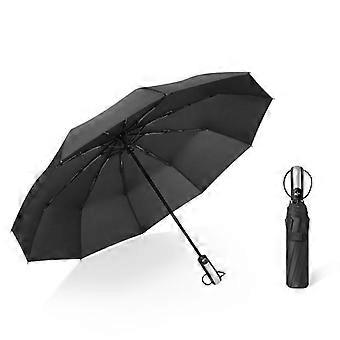 Automatic Folding Windproof Double Canopy Umbrella Large Coverage for Rain and Sun Business Travel