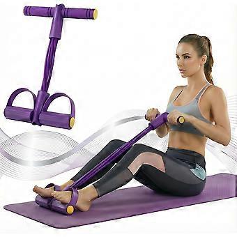 Pedal Resistance Band with Handle, 6-Tube Foot Pedal & Ankle Puller Exercise Band for Full Body Workout, Multifunction Home Gym Equipment for Arms,