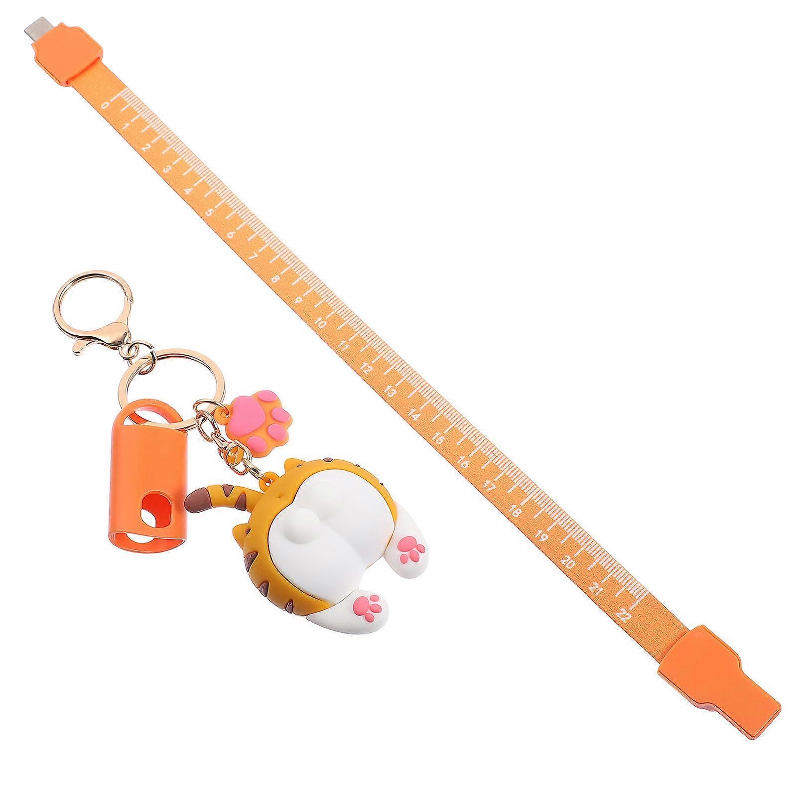 Cartoon Type-C Data Cable Lanyard Keychain for Phone Multipurpose Charging Cable