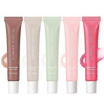 5PCS Summer Special Lip Balm Butter Set - Natural Shea Butter & Avocado Oil, Hydrating Non-Sticky&Lightweight, Soothes & Softens Dry Lips, Lip Care Gi