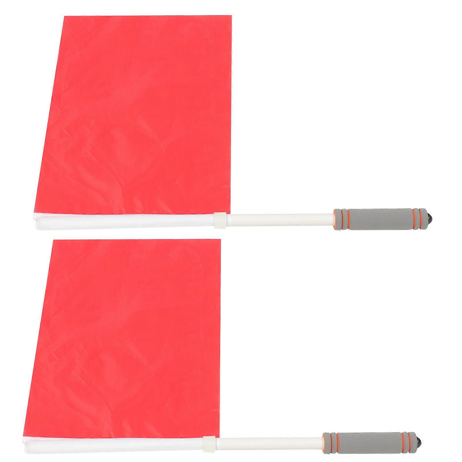 Match Signal Flags Commanding Referee Flag for Outdoor Use 2Pcs