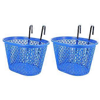 Quick Release Przedni Kosz Rowerowy Prostokątny Schowek do Jazdy Na Rowerze Na Świeżym Powietrzu Duża Pojemność 24X31CM Niebieski 2Szt