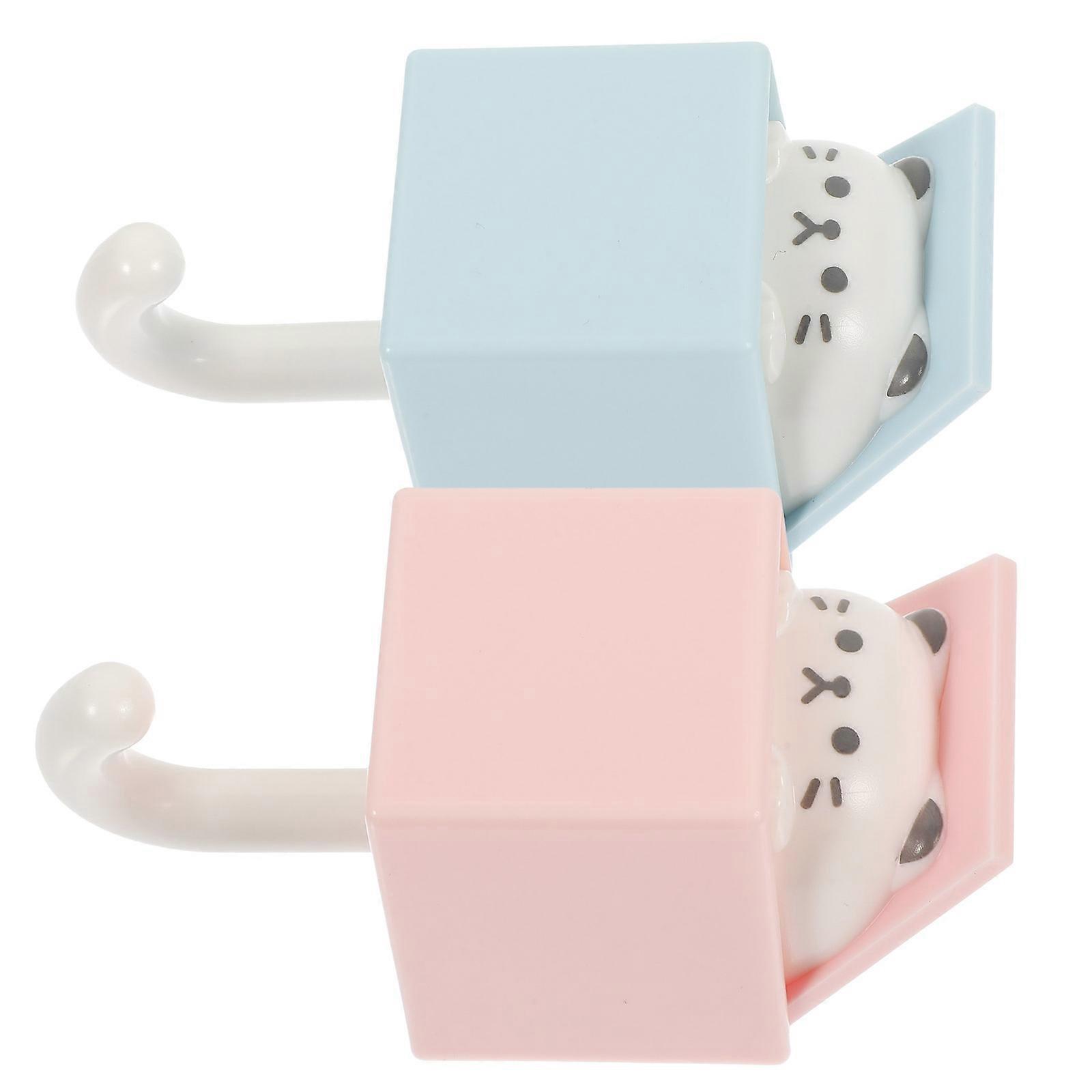 Decorative Cat Hook Adhesive Coat Hooks for Storage Use 2Pcs Pack