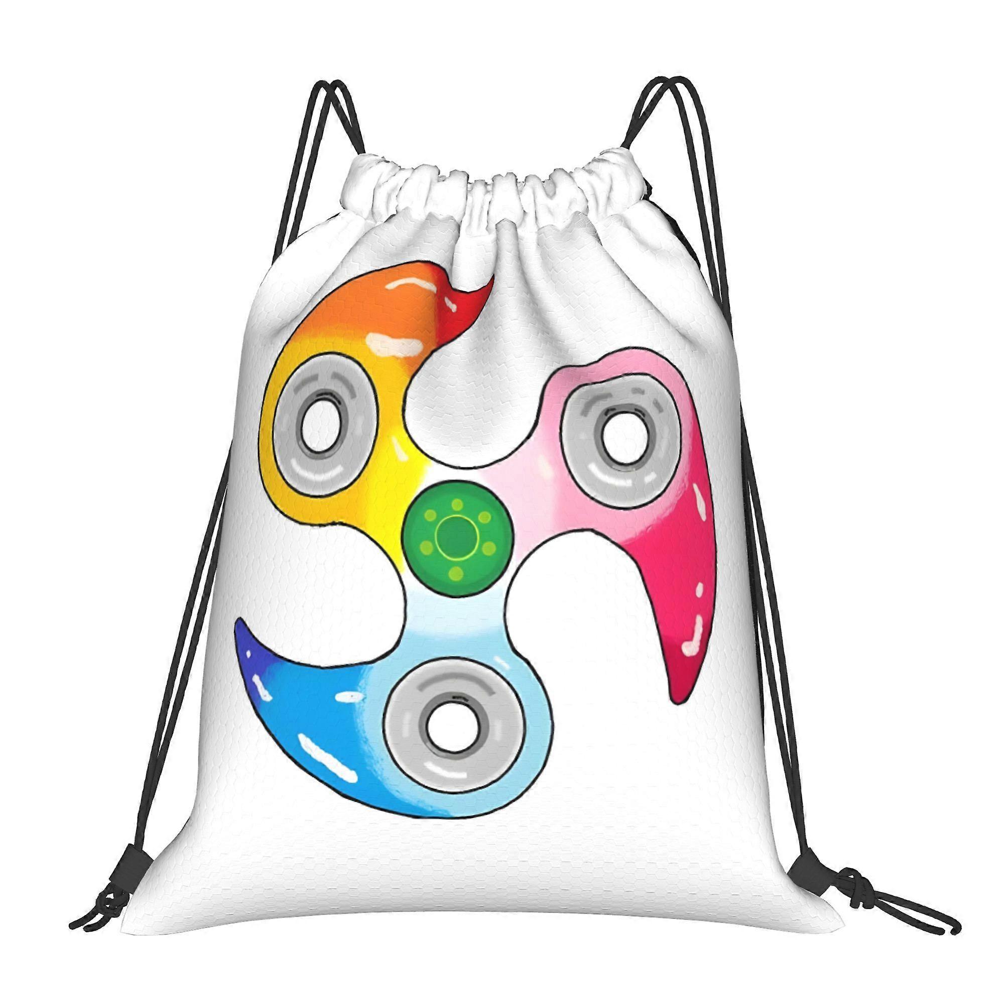 1 Stück Regenbogen Ninja Fidget Spinner Rucksack mit Kordelzug - Cqazw