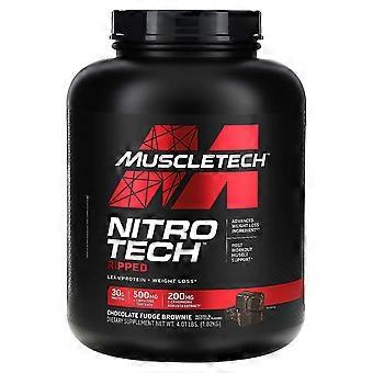 MuscleTech, Nitro-Tech® Ripped, Protéines maigres + Perte de poids, Brownie au fudge au chocolat, 1,82 kg (4,01 lb)
