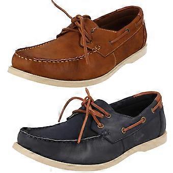 Chaussures bateau homme Thomas Blunt en cuir A2222 - Cuir fauve - Pointure UK 12 - Pointure EU 46 - Pointure US 13