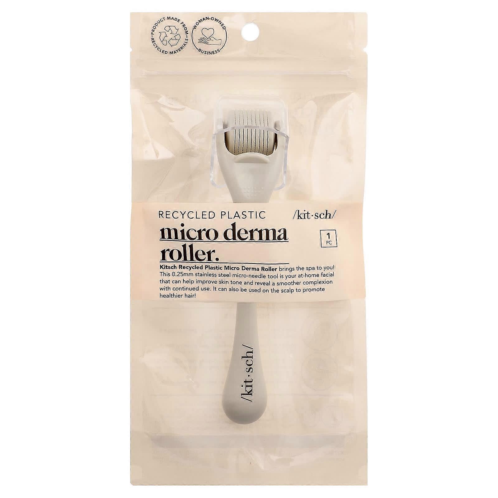 Kitsch, Micro Derma Roller, Warm Gray, 1 Count, 2-Pack