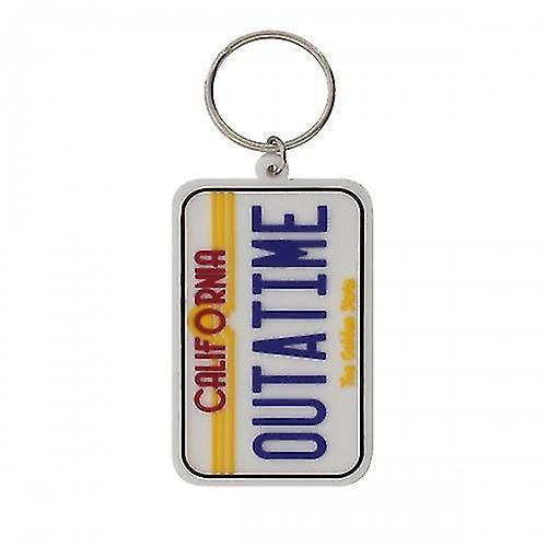 Back To The Future License Plate Rubber Keyring