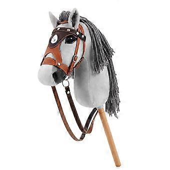 Practical Grey Horse Head Stick With Rein Structure For Theater Stage Performances And Role Playing Costume Props Multicolor