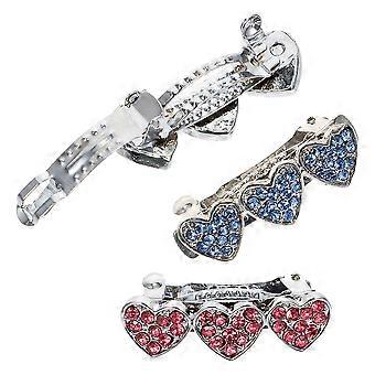 Dog Hair Clips Lovely Heart Pet Hairpins for Decoration 9Pcs Pack