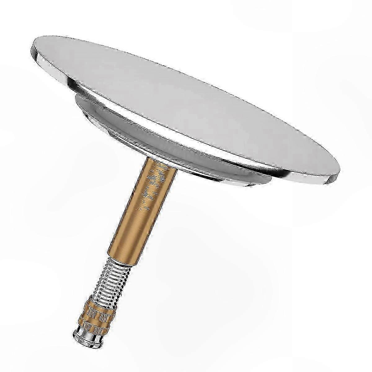 Universal Chrome Bath Plug - Rustproof, Double Seal, Fits Any Standard Bathtub