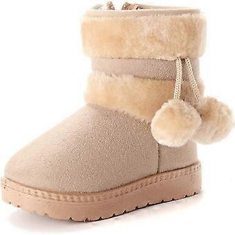 Buty śnieżne dla dziewczynki - Antypoślizgowa podeszwa - Miękkie buty zimowe - Futrzana podszewka - Beżowy