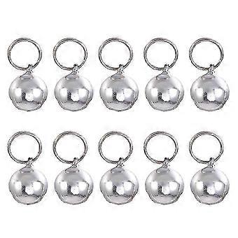 10pcs Silver 18mm Pet Bells Collar Charm for Dog Cat Puppy Kitten