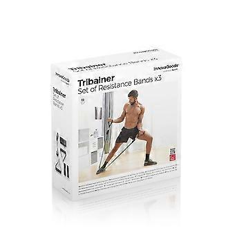 Set of Resistance Bands with Accessories and Exercise Guide Tribainer InnovaGoods (pack of 3)