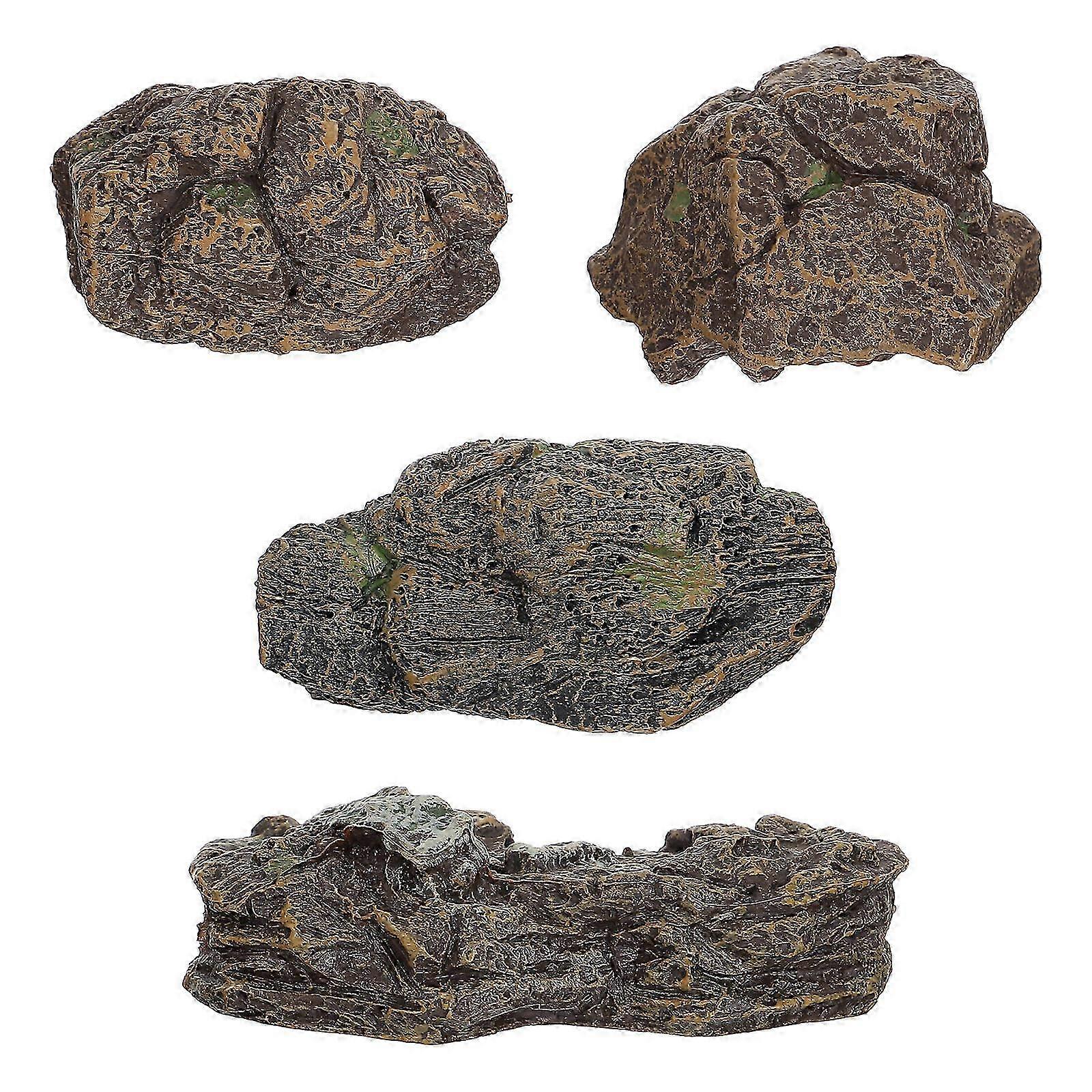 4pcs Creative Micro Landscape Adornments Simulation Stones Sand Table Ornaments