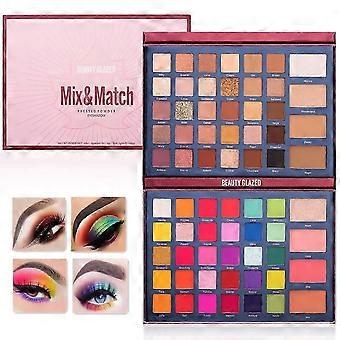 Paleta de Sombras com 68 Cores, Pigmentos Matte, Cintilantes e Glitter, À Prova D'Água e de Longa Duração
