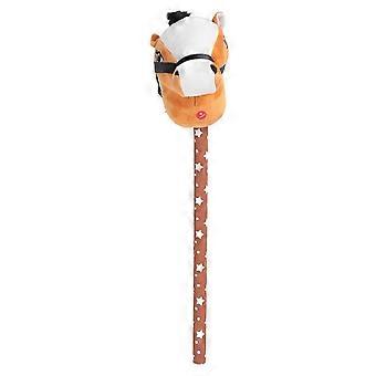 70cm Tall Plush Horse, Cute Toy with Expression and 2 Sound Effects, Outdoor Stuffed Horse, Light Brown with Black Hair-cr