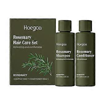 Hoegoa Rosmariini-hiustenhoitosetti: Hilsettä ehkäisevä, Rasvoittumista ehkäisevä shampoo, Pitkäkestoinen tuoksu, Kosteuttava hoitoaine, Virkistävä hiustenlaatu