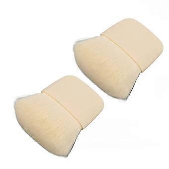Mini Makeup Brush Soft Bristles Portable Small Loose Powder Brush for Blush Foundation 2pcs SH