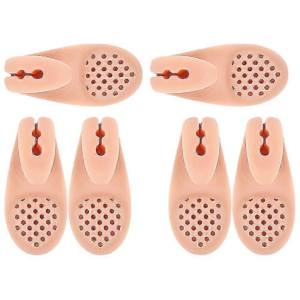 Toe Separators Big Toe Alignment Corrector Silicone for Toes Light Brown