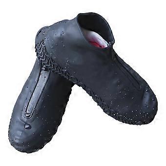 Nonslip Shoe Cover for Rain Anti-skid Protection for Outdoor Rainy Days Black 1 Pair
