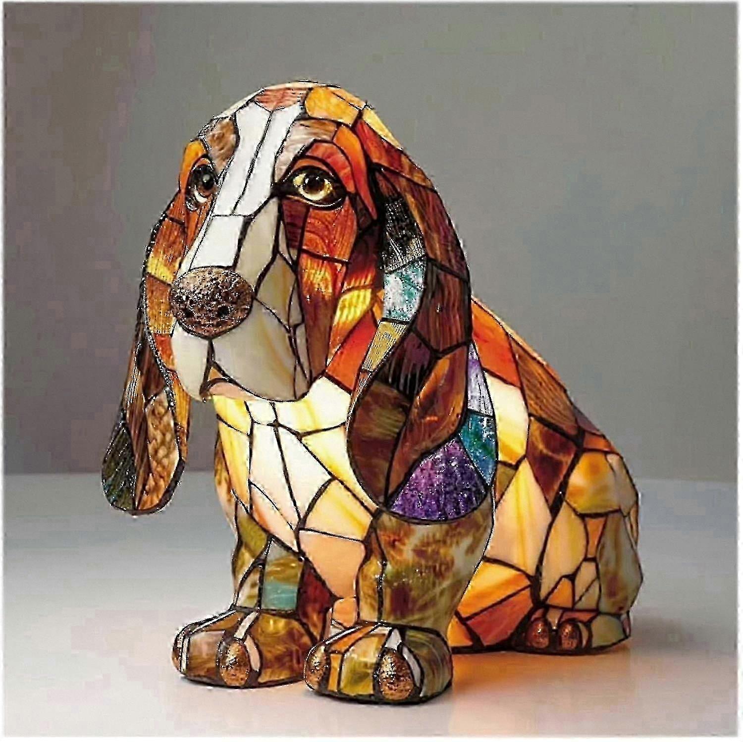 LED Resin Hound Ornament Lamp