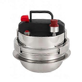 Outdoor Portable Pressure Cooker 1.2L Self-Driving Camping Vehicle Pressure Cooker Kitchen Cookware Cooking Pot Multifunctional Travel Cooking Accesso