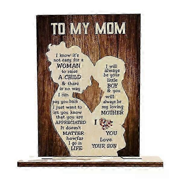 3-Layer Sentimental Mom Wood Plaque