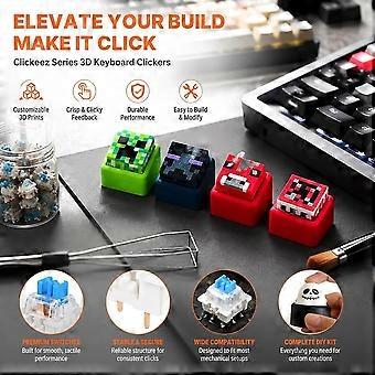 Juego de 90 interruptores tipo clicker para impresora 3D, interruptores de teclado con clic para proyectos de impresión 3D, interruptores de 3 pines, piezas para clicker DIY.
