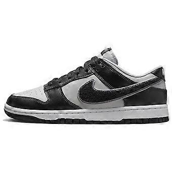 Nike Dunk Retro 'Chenille Swoosh' Vintage Low Top Skateboard-Schuhe Herren Schwarz Grau DQ7683-001