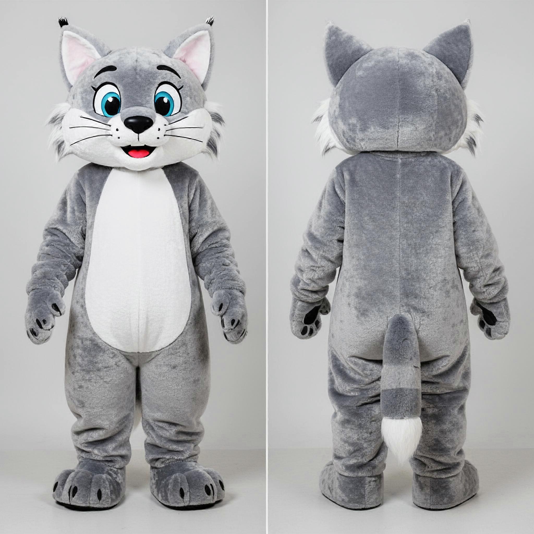 MASTICOT Silver Sleek Bobcat Mascot