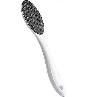 Ergonomic Handle Foot File for Wet and Dry Feet, Self-Standing Emery File with Coarse and Fine Surfaces for Cracked Heels YLW
