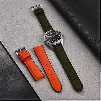 18mm 19mm 20mm 21mm 22mm Sailcloth Nylon/Silicone Quick Release Watch Strap For Watch / Galaxy Huawe