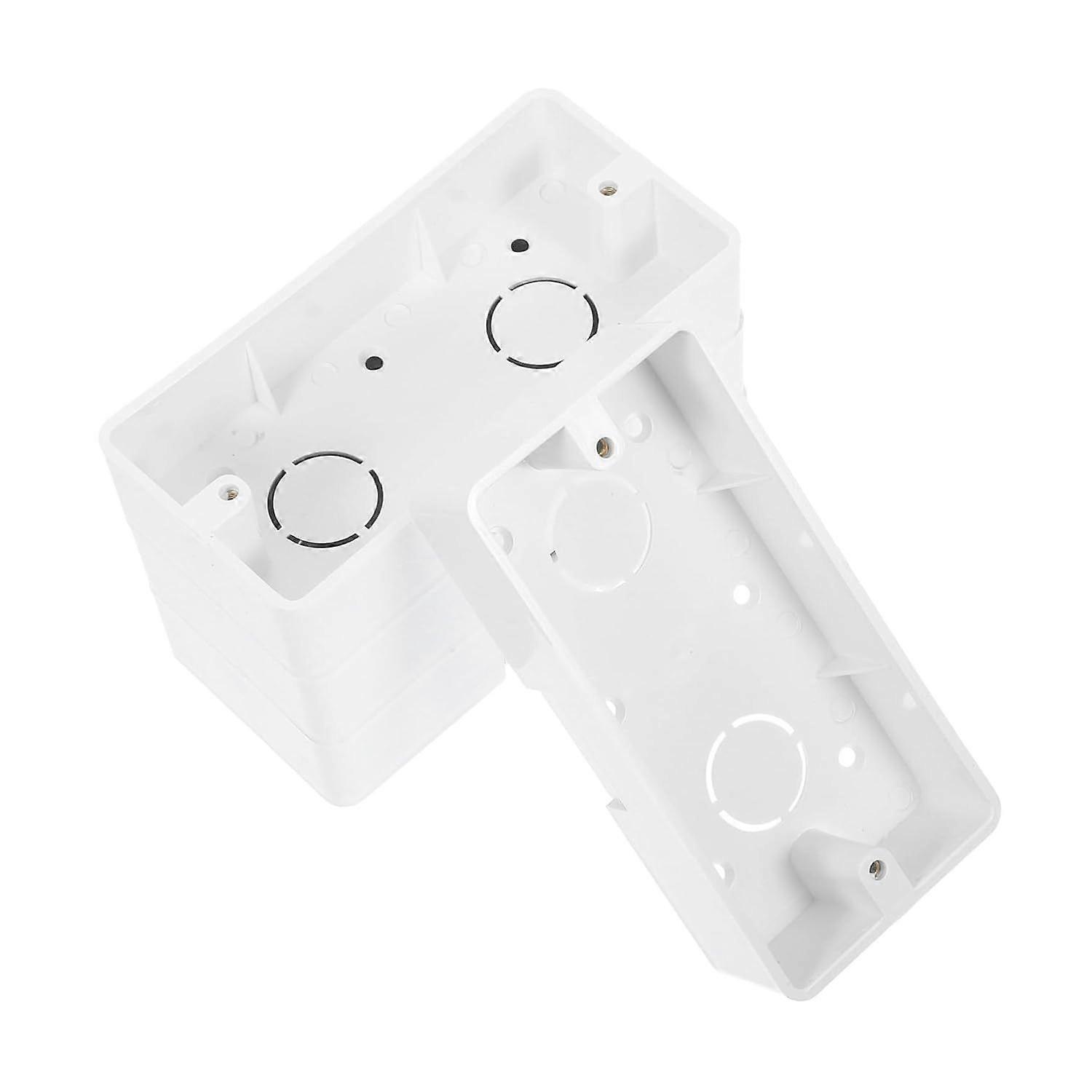 Socket Surface Mount Wiring Box 118 Type White PVC 4pcs