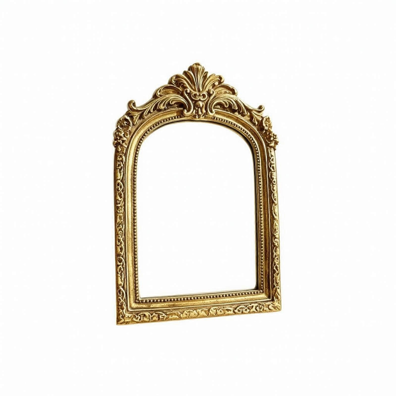 Vintage Tabletop Mirror Arched Tabletop Mirror with Stand Chic for Vanity