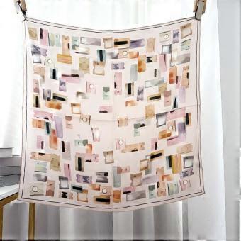 Summer new temperament fashion silk scarf scarf mulberry silk silk simple double crepe silk scarf shawl scarf