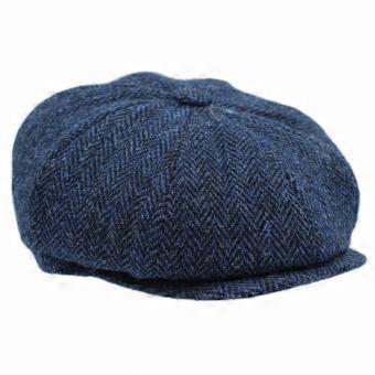 Brodick Harris Tweed 8 Piece Cap ZH293 Midnight